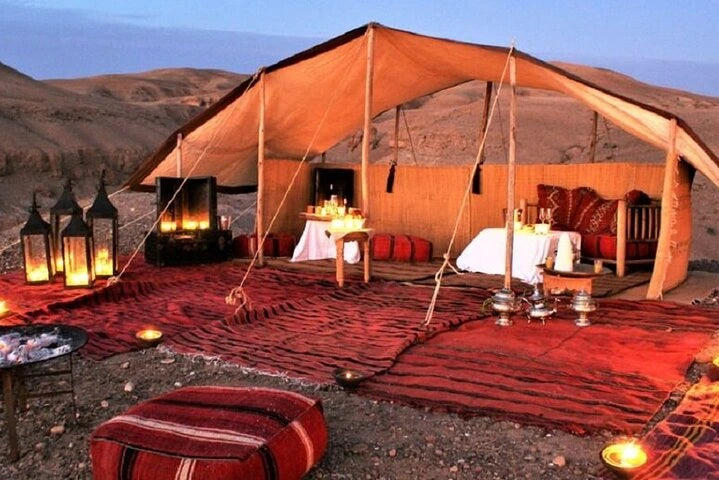 Marrakech: Private Tour to Agafay Desert with Camel Ride and Sunset Dinner