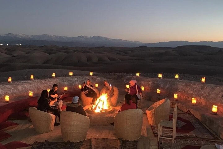 Marrakech: Private Tour to Agafay Desert with Camel Ride and Sunset Dinner