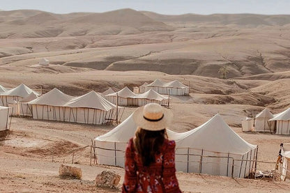 Marrakech: Private Tour to Agafay Desert with Camel Ride and Sunset Dinner