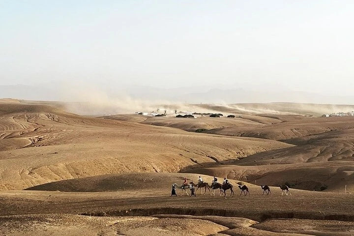Marrakech: Private Tour to Agafay Desert with Camel Ride and Sunset Dinner