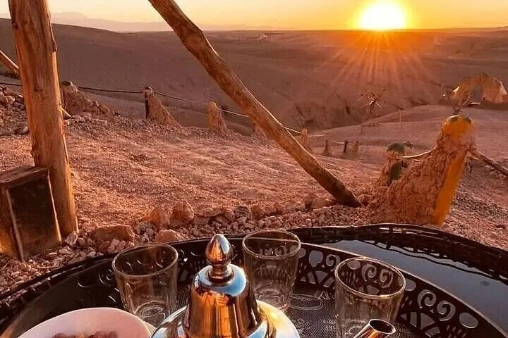 Marrakech: Private Tour to Agafay Desert with Camel Ride and Sunset Dinner