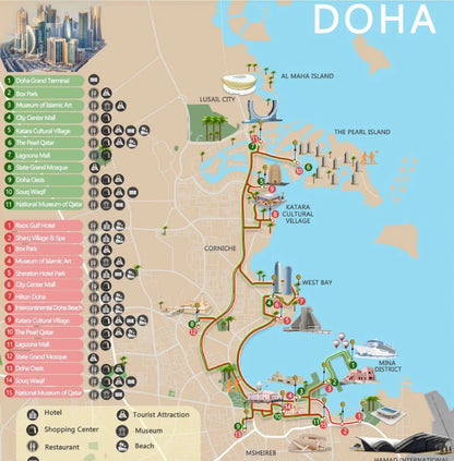 Doha: biglietto per l'autobus hop-on hop-off da 24 ore con audioguida