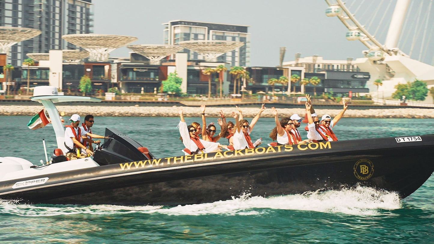 Dubai Marina: tur privat cu barca cu motor Burj Al Arab de 100 de minute