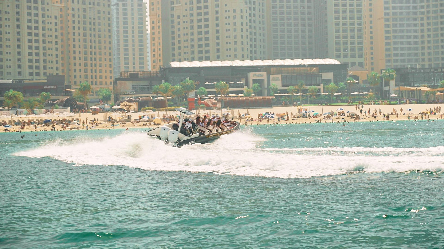 Dubai Marina: tur privat cu barca cu motor Burj Al Arab de 100 de minute