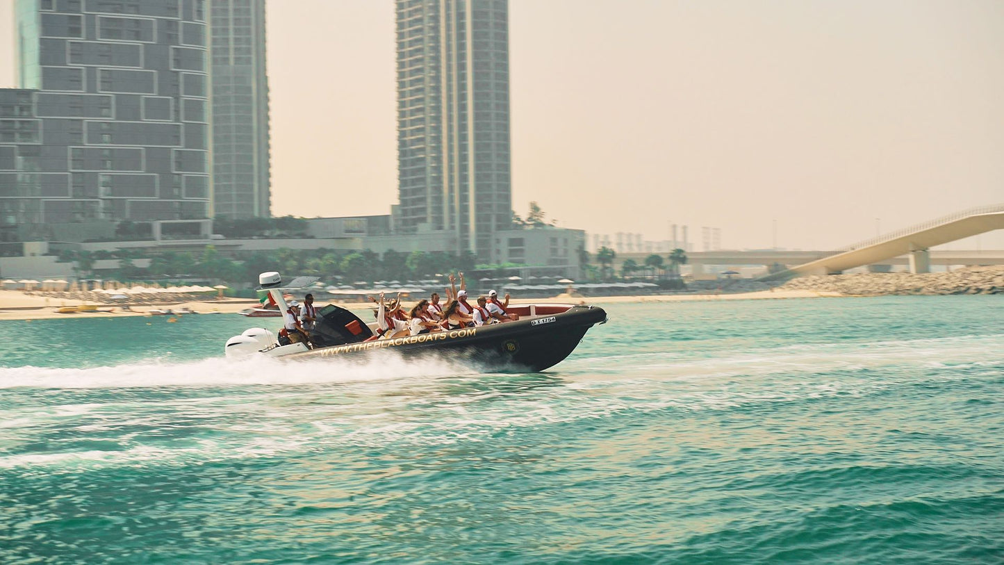Dubai Marina: tur privat cu barca cu motor Burj Al Arab de 100 de minute