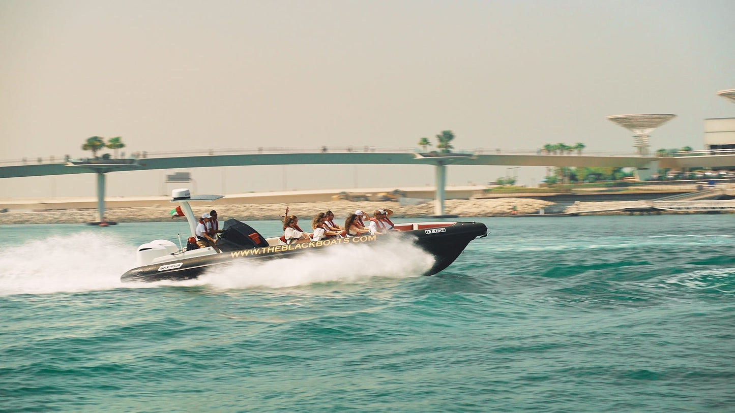 Dubai Marina: tur privat cu barca cu motor Burj Al Arab de 100 de minute