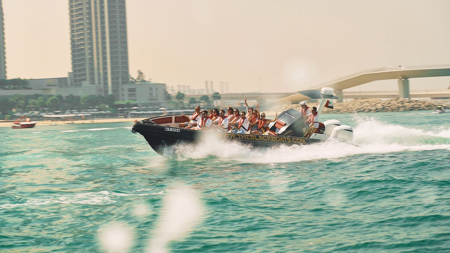 Dubai Marina: tur privat cu barca cu motor Burj Al Arab de 100 de minute