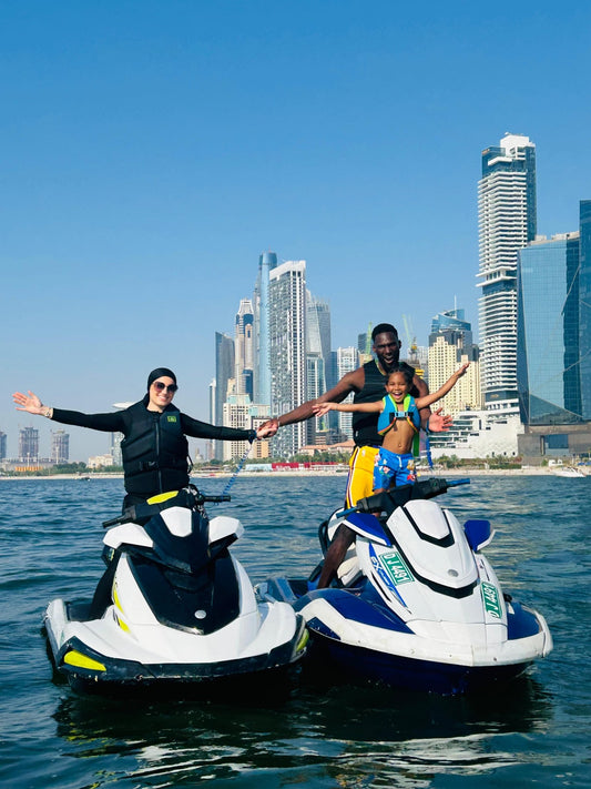 Dubai: jetski-rit in de jachthaven van Dubai