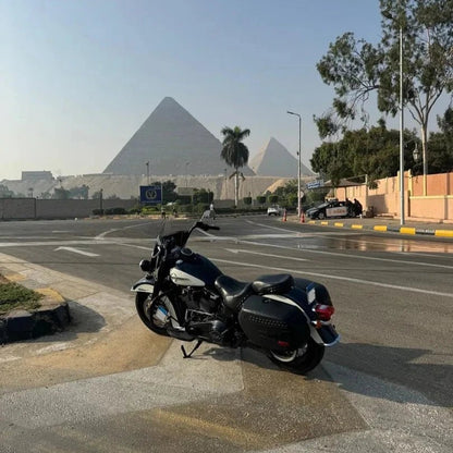 Cairo: Harley Davidson Motorcycle City Tour to Giza Pyramids and New Capital