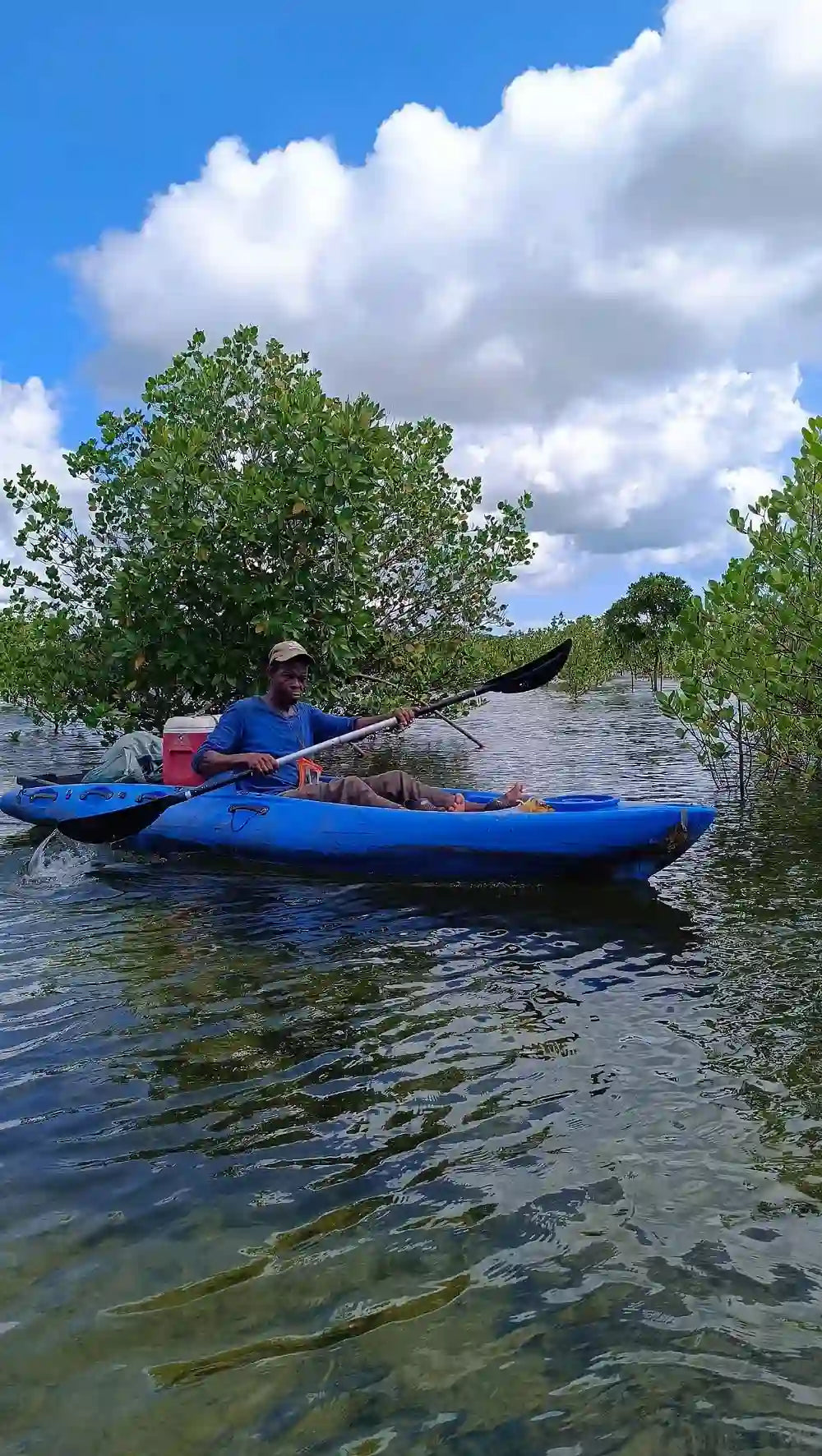 Zanzibar: Uzi Island Mangrove Kayak and Village Tour with Tropical Fruit Lunch
