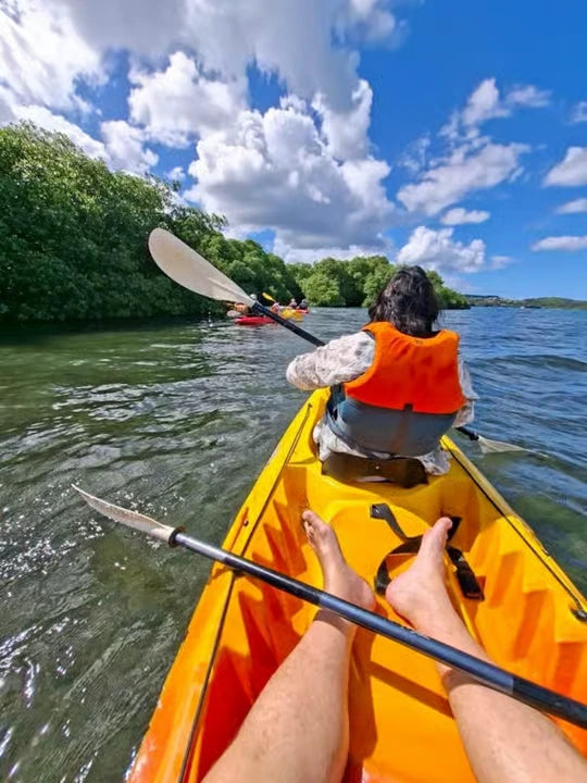 Zanzibar: Uzi Island Mangrove Kayak and Village Tour with Tropical Fruit Lunch