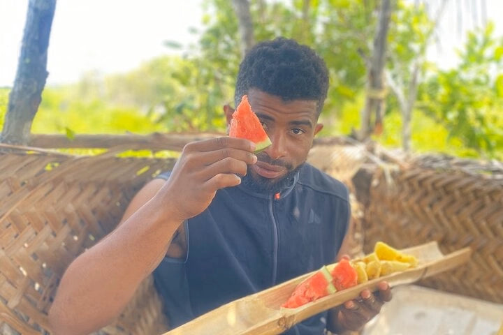 Zanzibar: Uzi Island Mangrove Kayak and Village Tour with Tropical Fruit Lunch