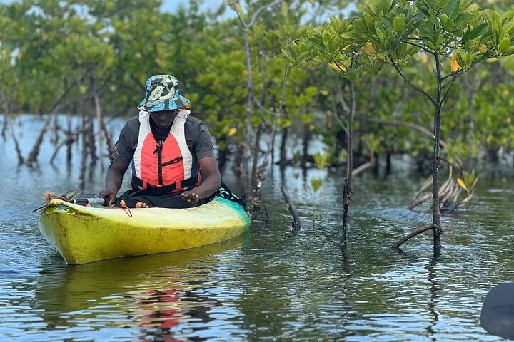 Zanzibar: Uzi Mangrove Kayaking and Spice Farm Private Tour with Swahili Lunch