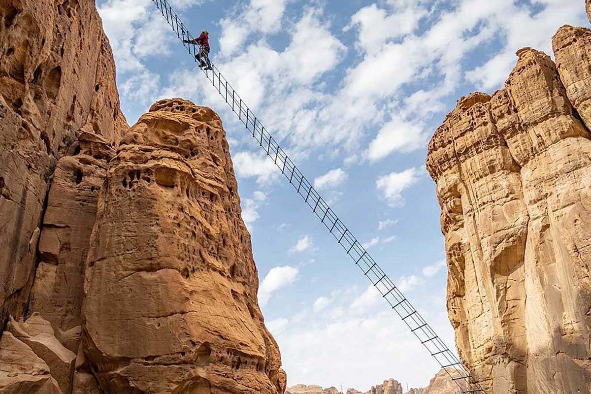 AlUla: Stairway Skywalk and Zipline Adventure