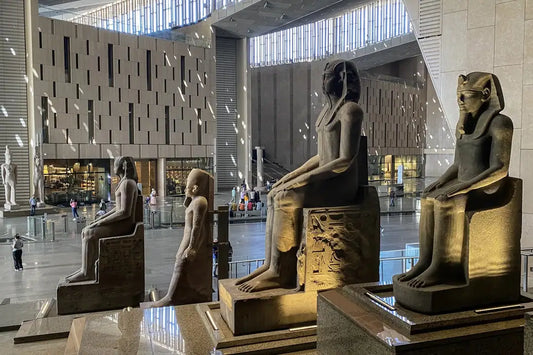 From Hurghada: Pyramids, Sphinx and Grand Egyptian Museum Cairo Day Trip by Flight