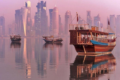 Doha: crociera in dhow con passeggiata sulla Corniche e vista sul tramonto
