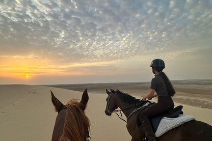 Doha: Desert Horse Riding Trip with Hotel Pickup