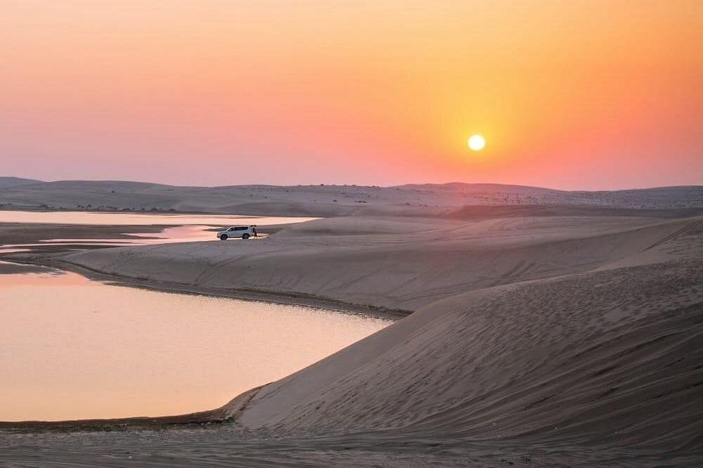 Doha: Desert Safari with Camel Ride, Sandboarding, and Inland Sea Visit