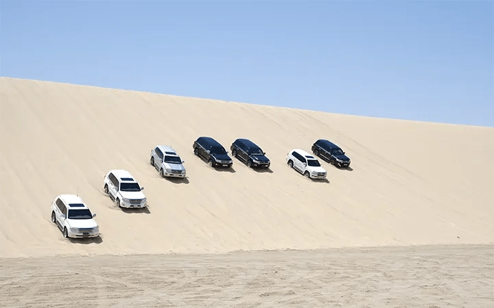Doha: Desert Safari with Dune Bashing, Sandboarding, and Inland Sea Visit