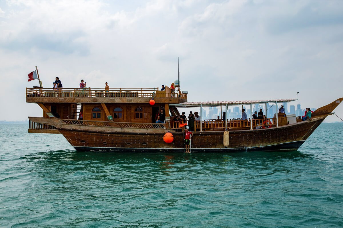 Doha: Evening Dhow Cruise with City Skyline Views