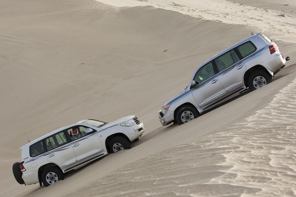 Doha: Full - Day Private Desert Safari with Camel Ride, Inland Sea and BBQ Dinner
