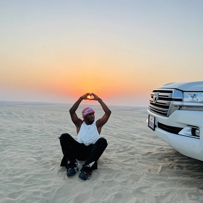 Doha: Solnedgangstur i ørkenen med kamelridning, sandboarding og innlandshav