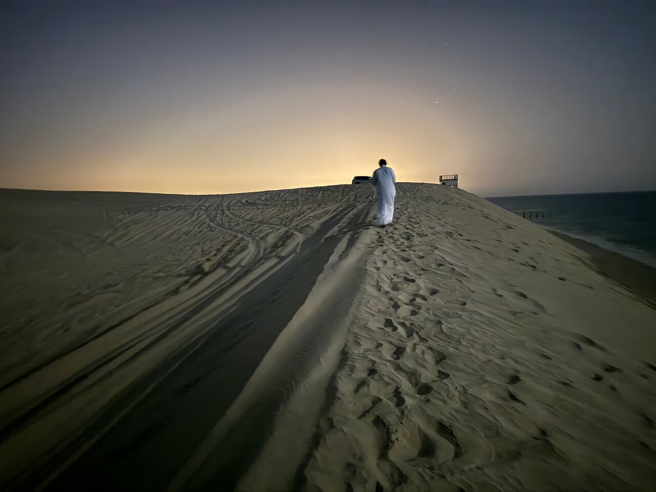 Doha: Private Night Desert Safari, Sandboarding, Camel Ride and Inland Sea Tour