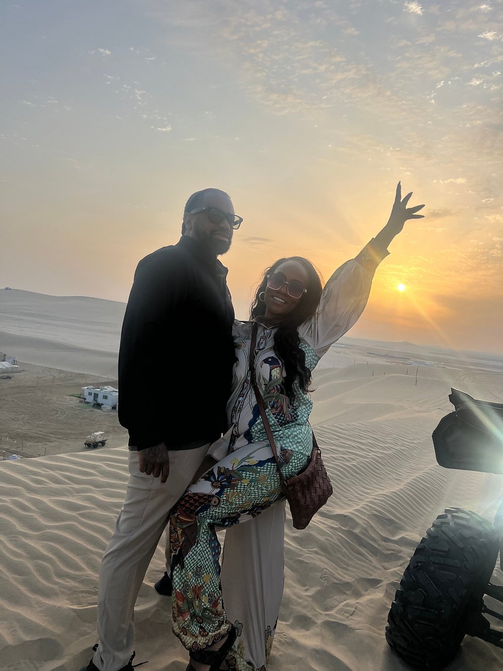 Doha: Sunrise or Sunset Desert Safari Dune Bashing, Camel Ride, and Inland Sea Views