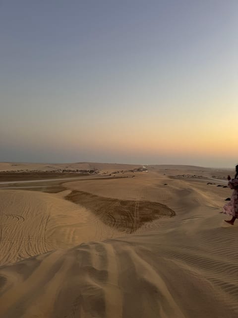 Doha: Sunrise or Sunset Desert Safari with Dune Bashing, Sandboarding and Inland Sea Trip