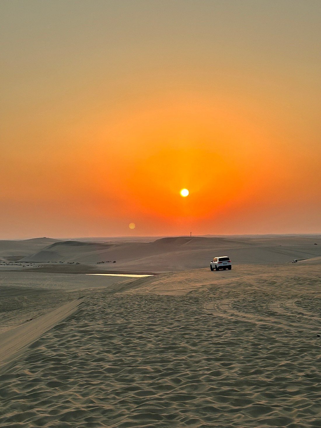 Doha: Sunrise or Sunset Desert Safari with Dune Bashing, Sandboarding and Inland Sea Trip