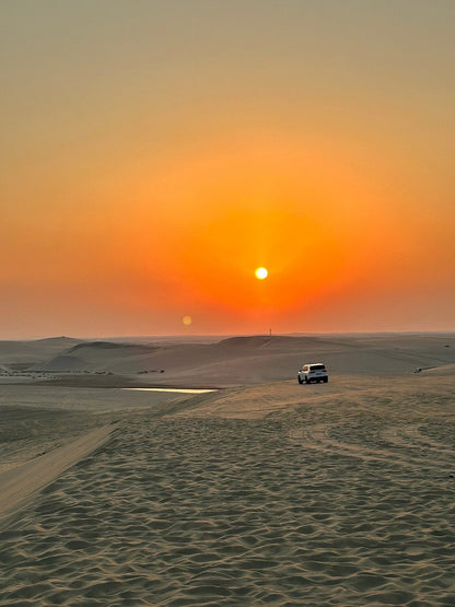 Doha: Sunrise or Sunset Desert Safari with Dune Bashing, Sandboarding and Inland Sea Trip