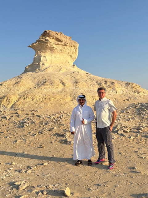 Doha: Western Qatar Desert Tour with Camel Racetrack, Zekreet Fort and Mushroom Rocks