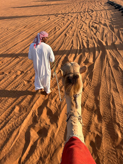 Dubai: Morning Red Dunes Safari with Camel Ride, Sandboarding and Falcon Photo