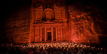 From Amman: Petra Light Festival Magical Night Tour with Optional Day Visit