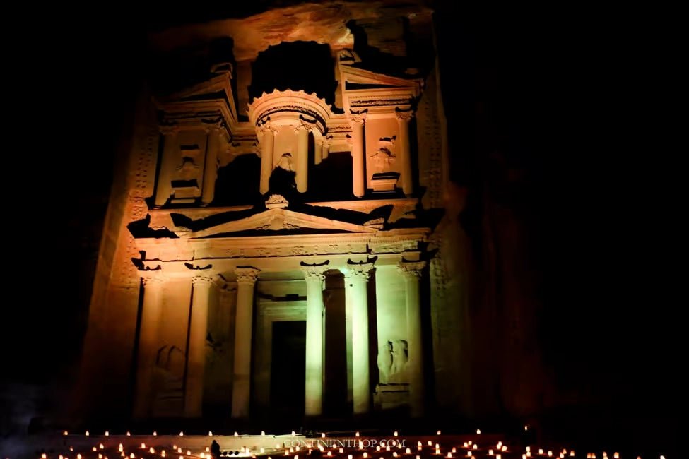 From Amman: Petra Light Festival Magical Night Tour with Optional Day Visit
