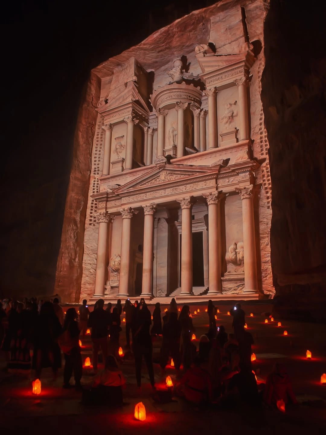 From Amman: Petra Light Festival Magical Night Tour with Optional Day Visit