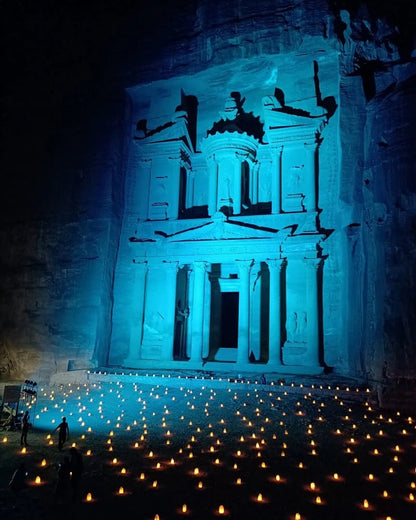 From Amman: Petra Light Festival Magical Night Tour with Optional Day Visit