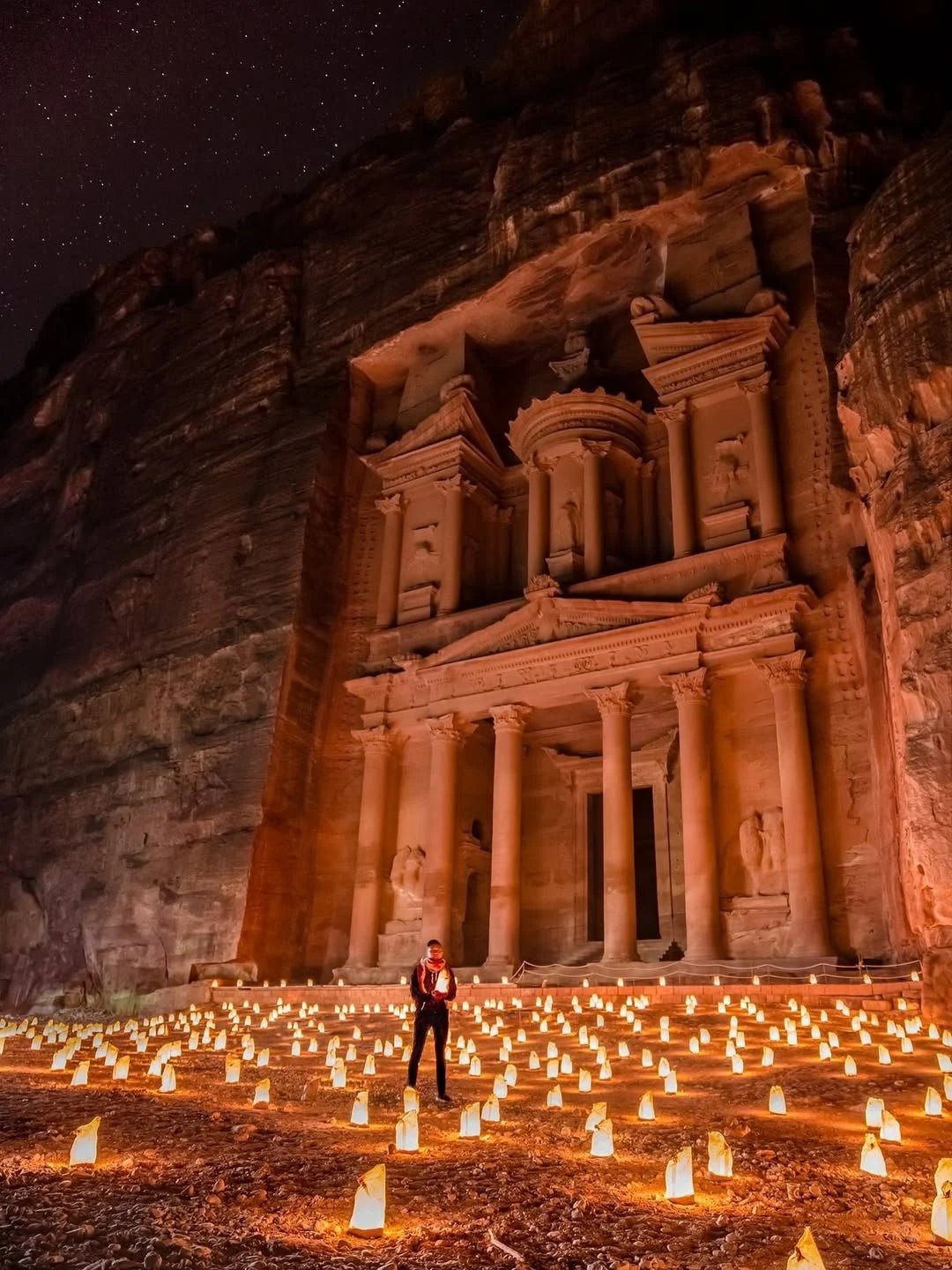 From Amman: Petra Light Festival Magical Night Tour with Optional Day Visit