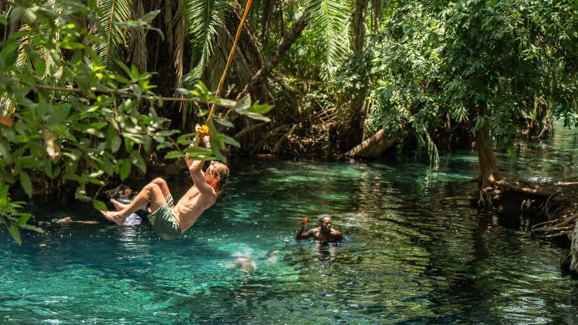 From Arusha or Moshi: Materuni Waterfall, Coffee Farm and Chemka Hot Springs Day Tour