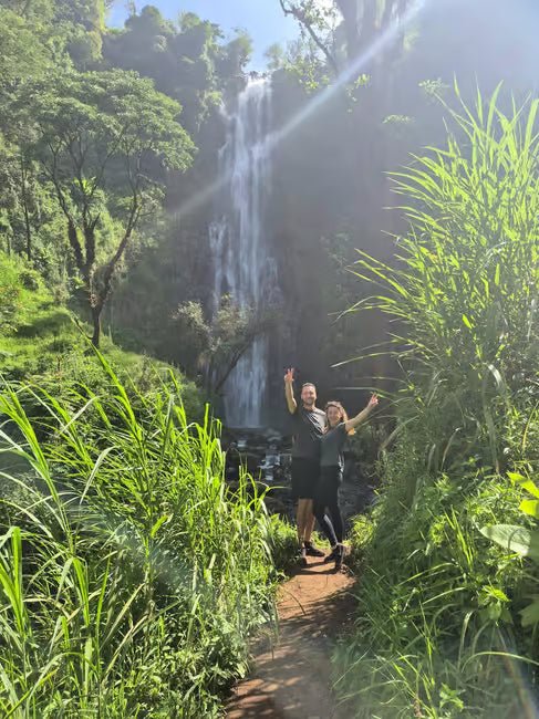 From Arusha or Moshi: Materuni Waterfall, Coffee Farm and Chemka Hot Springs Day Tour