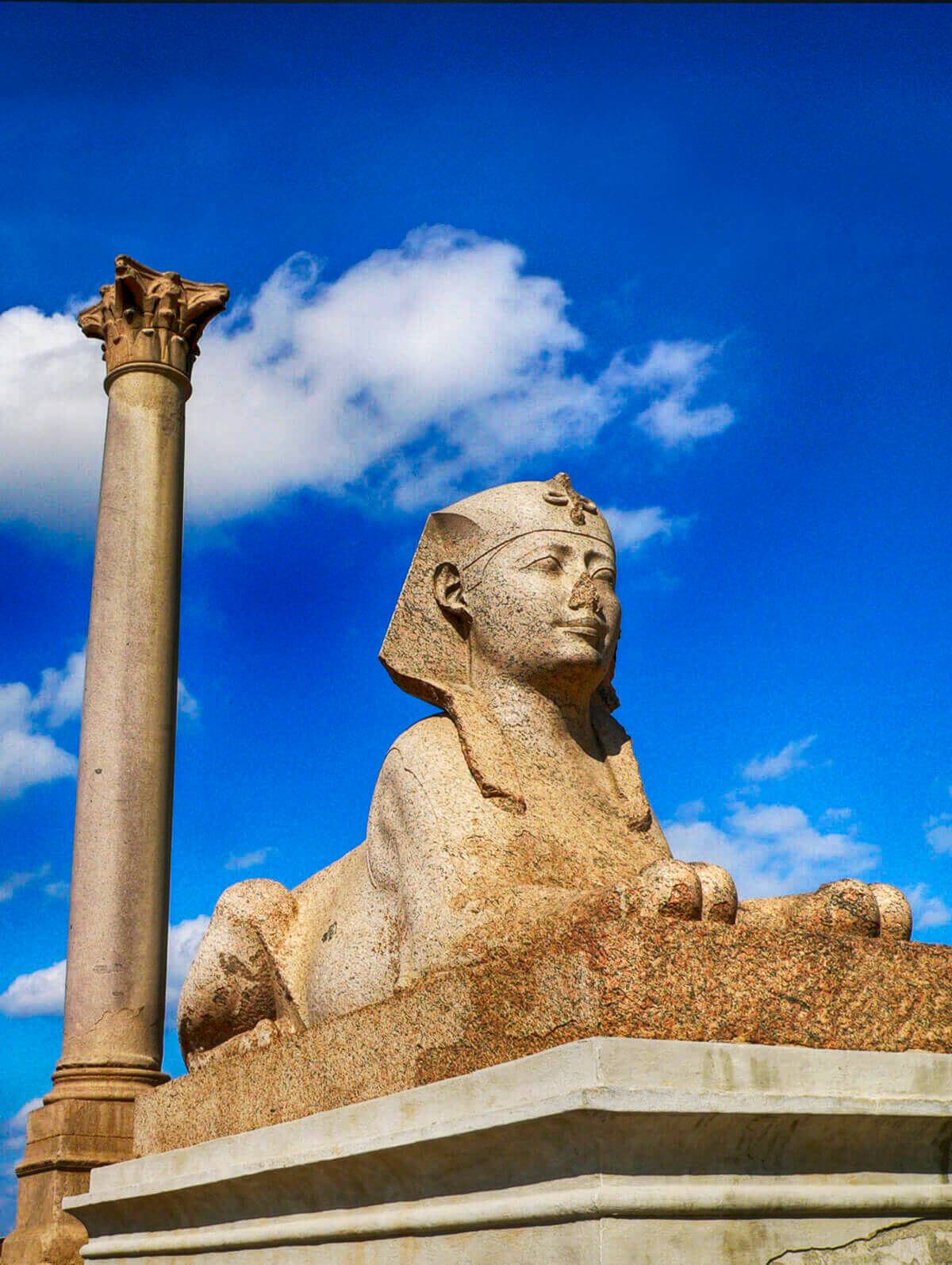 From Cairo: Private Day Tour to Alexandria with Roman Theatre, Pompey's Pillar and Seafood Lunch