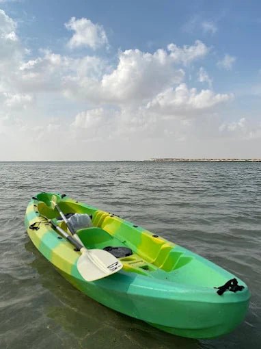 From Doha: Al Thakira Mangroves Kayaking and Purple Island Tour