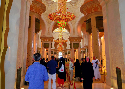 From Dubai: Abu Dhabi Sheikh Zayed Grand Mosque and Ferrari World Full - Day Tour