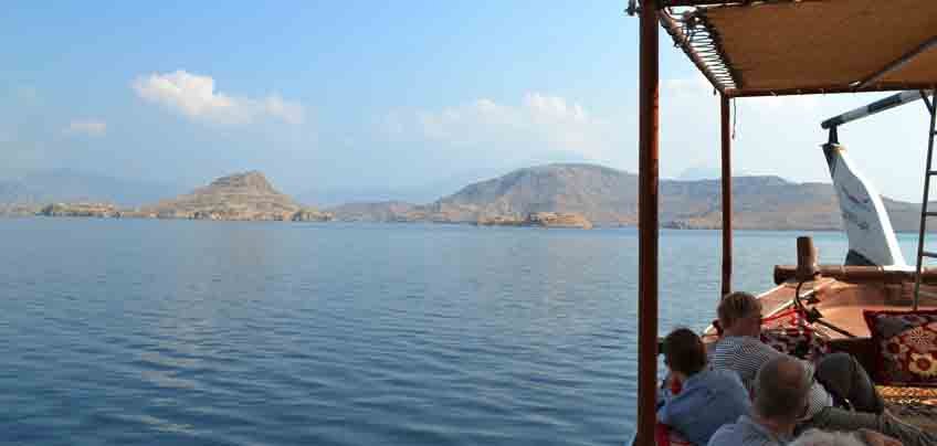From Khasab: Overnight Dhow Cruise with Dolphin Watching and Snorkeling