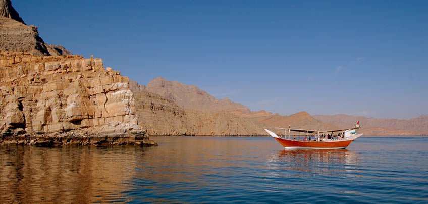 From Khasab: Overnight Dhow Cruise with Dolphin Watching and Snorkeling