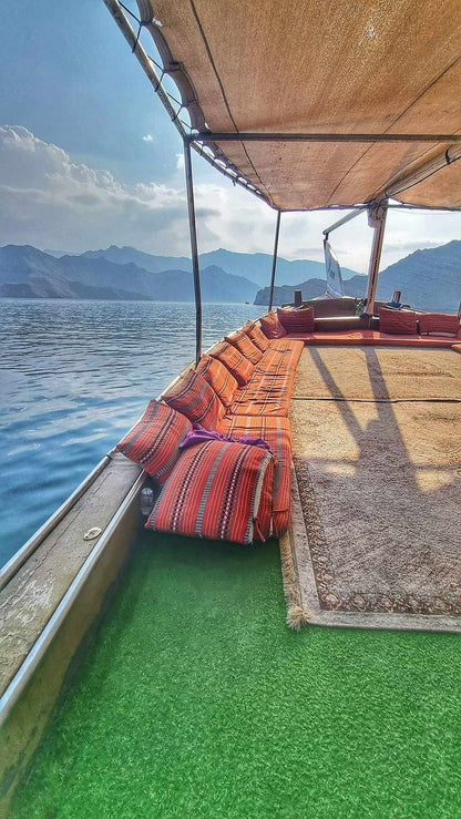 From Khasab: Overnight Dhow Cruise with Dolphin Watching and Snorkeling