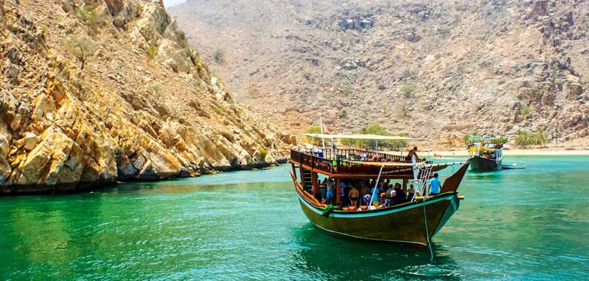 From Khasab: Overnight Dhow Cruise with Dolphin Watching and Snorkeling