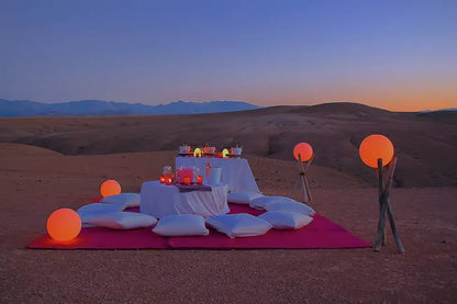 From Marrakech: Agafay Desert Sunset Camel Ride with Dinner