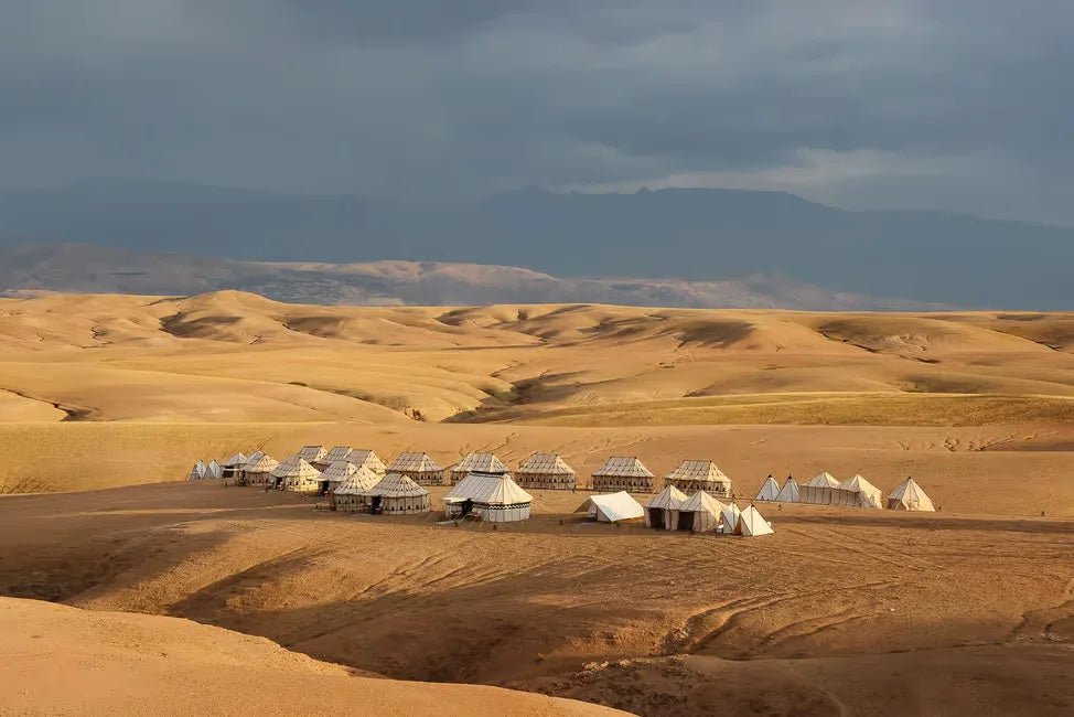 From Marrakech: Agafay Desert Sunset Camel Ride with Dinner