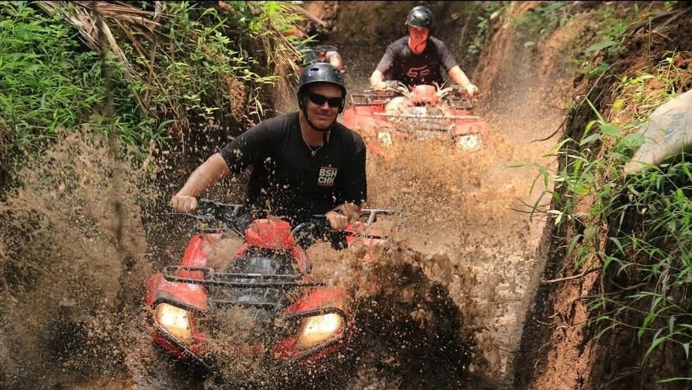 From Ubud: Ayung River Rafting and ATV at Gorilla Face Cave